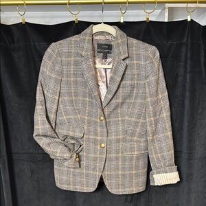 J. Crew Women's Plaid Blazer - Brown and Tan